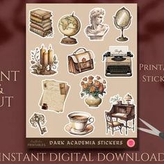 the instant digital stickers are available for use with any type of items in this package