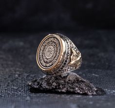 * Ayatul kursi , Al Insirah and 35 Bismillah version of the ring is available. All designed and engraved with Arabic calligraphy art. We may engrave your design on the ring feel free to message. * Product Weight: Approximately 18 grams ( May differ due to sizing and handmade structure) * Preparation Time usually 1-3 days. All rings are designed and hand crafted by us. SIZING * All sizes are available. We provide you size conversion charts for different measurement systems on the pictures. You ma Traditional Hallmarked Signet Ring As Gift, Traditional Oval Signet Ring As Gift, Traditional Oval Signet Ring Gift, Traditional Oval Engraved Ring As Gift, Traditional Oval Engraved Ring For Gift, Turkish Ring, Grand Bazaar Istanbul, Turkish Rings, Silver Mens Ring