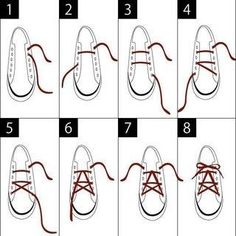 step by step instructions on how to tie shoes