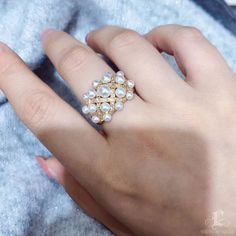 Highline: Famous Style Product Information OriginJapan MaterialAkoya Pearl, 18k Gold, and Natural Diamonds DimensionsRing Weight 12.0 g Pearl Shaped: Round Size: 2.5-4.5 mm Quality: AAA Nacre: Very Thick Color: White Luster: Very High Accessories Metal: 6.1 g of 18k Gold Other: 0.52 ct of SI Quality Natural Diamonds Luxury Pearl Ring With Rose Cut Diamonds For Anniversary, Luxury Diamond White Pearl Promise Ring, Luxury Diamond White Pearl Ring For Promise, White Pearl And Diamond Open Ring, White Akoya Pearl Rings With Diamond Accents, Luxury White Pearl Open Ring, Luxury Rose Gold Diamond Pearl Ring, White Diamond Pearl Ring, Luxury Yellow Gold Open Pearl Ring