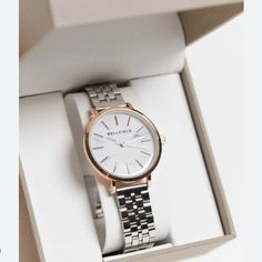 Nwt! Bellfield Stainless Steel Linked Bracelet Watch-Silver Linked Bracelet, Women Watches, Steel Watch, Stainless Steel Watch, Silver Watch, Link Bracelets, Accessories Watches, Womens Watches, Bracelet Watch