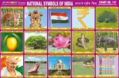 the national symbols of india are displayed in this poster