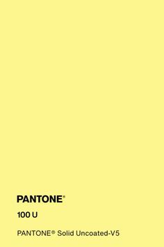 pantone's solid uncoated - v5 yellow color is shown in this image