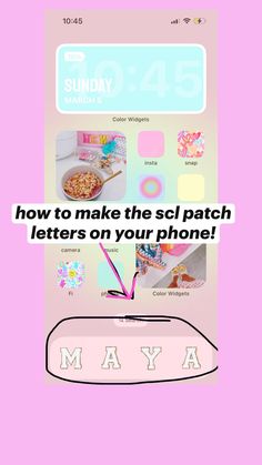 an iphone screen with the text how to make the sil patch letters on your phone