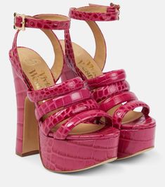 Vivienne Westwood Shoes, Funky Shoes, Croc Print, Leather Platform Sandals, Girly Shoes, Shoe Inspo, Sandals For Sale, Designer Sandals