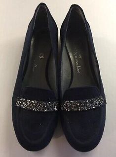 Ann Marino Indigo Suede Flat Loafer Dress Shoes Size 7.5  | eBay Suede Flats, Shoes Size 7, Shoes Women Heels, Loafer Flats, Casual Wear, Dress Shoes, Shoes Heels, Shoe Accessories, Loafers