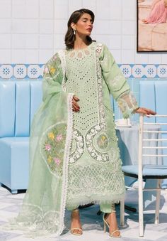 stylish Embroidery Shirts, Pakistani Clothes Online, Mughal Architecture, Pakistani Lawn Suits, Unstitched Suits, Pakistani Wedding Dresses, Lawn Suits, Embroidered Neckline, Shirt Embroidery