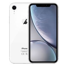 an iphone xr is shown in white