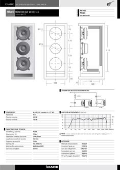 the diagram shows different types of speakers and their corresponding parts, including an in - wall speaker