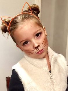 Cat Face Makeup, Halloween Makeup For Kids, Obličejové Masky, Cat Makeup Halloween, Diy Costumes Kids