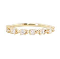 14kt gold and diamond row chain ring – Luna Skye Gold Chain Ring With Diamond Accents, 14k Gold Chain Ring With Diamond Accents, Dainty Gold Diamond Chain Ring, Luxury Gold Chain Ring With Diamond Accents, Gold Diamond Chain Ring Fine Jewelry, Chain Ring Gold, Baguette Diamond Band, Handmade Fine Jewelry, Linking Rings