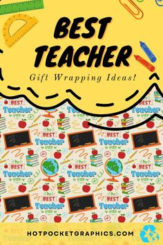 the best teacher gift wrapping ideas for back to school and classroom supplies, including pencils, markers, crayons, etc