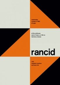 an orange and black book cover with the words rancid