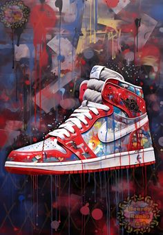 🌺Nike Air Jordan / Nike Air Force 1 Sneaker Poster😍 This detailed Sneaker / Sneakerhead Poster effortlessly elevate any room in your home, and will grab your guests attention. 🎀  𝒫𝐿𝐸𝒜𝒮𝐸 𝒩❤𝒯𝐸:  🎀 The frame is not included in this purchase, its for illustration purposes only. The appearance of colors may vary depending on your screen settings. 🎀  𝐼𝒯𝐸𝑀 𝒟𝐸𝒮𝒞𝑅𝐼𝒫𝒯𝐼😍𝒩  🎀 ♥ The 200 gsm/ 80 lb paper weight makes it durable and long-lasting. ♥ We use FSC-certified paper or eq Air Jordan 1 Chicago, Pink Canvas Art, Chicago Poster, Chicago Print, Sneaker Posters, Jordan Retro 1, Sneaker Art, Nike Air Jordan Retro, Air Jordan Retro