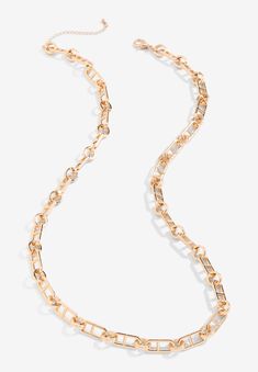 Dress up any outfit with this sophisticated long chainlink necklace.  34" length; 3" extenderMetal alloyImported London Gifts, Platinum Credit Card, Gift Card Number, Woman Within, Swimsuits For All, Leather Shops, Egift Card, Necklace Gold, Long Necklace