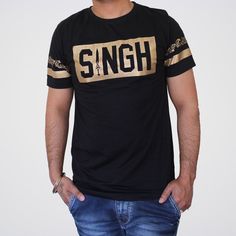 Buy in a combo and Save more! Wear this gold printed premium SINGH and KAUR Punjabi Sikh T-Shirt combo with pride. Tell the world who you are. Guru Gobind Singh Ji, Guru Gobind Singh, Crew Neck Tshirt, Tell The World, Being A Landlord, 100 Percent, Free Giveaway, Metallic Gold, Ready To Wear