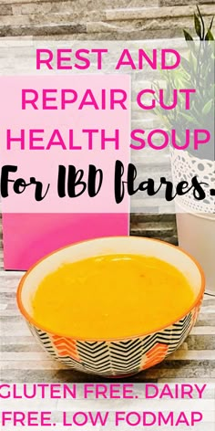 Crohns Diet, Low Residue Diet, Health Soup, Crohns Recipes, Gut Health Recipes, Low Fodmap Diet