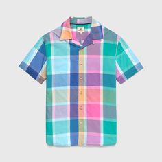 Product Description: Joey Oversized Check Camp Collar Shirt Our Joey shirt is known for its standout prints, and the latest is no exception. Printed in a colorful oversized check pattern that offers just the right amount of boldness. Designed in super soft 100% cotton with breathability for hot days. Features a button-front, spread collar, and scooped hem. Looks great buttoned over structured bottoms or worn open with board shorts Product Details: Color: Multi Combo Left Chest Pocket Camp Collar Scooped Hem Light Weight & Comfortable Fabric Surfside Signature Patch Materials: 100% Cotton Fabric Care: Machine Wash Cold With Like Colors Tumble Dry Low Heat Sizing Info: Fits True to Size Relaxed Fit Plaid Shirt For Summer, Plaid Relaxed Fit Shirt For Summer, Summer Plaid Relaxed Fit Shirt, Plaid Camp Collar Tops With Relaxed Fit, Multicolor Relaxed Fit Collared Shirt, Multicolor Collared Cotton Camp Shirt, Plaid Short Sleeve Camp Shirt With Relaxed Fit, Multicolor Relaxed Fit Camp Shirt, Relaxed Fit Plaid Camp Shirt For Summer