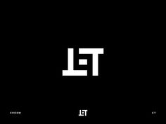 the letter tl is made up of two different letters, one black and white