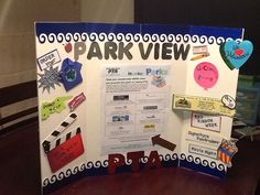 this is an image of a park view bulletin board