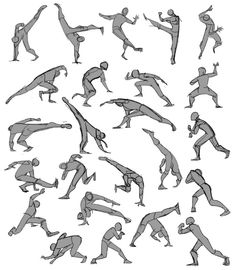 an image of a man doing different poses in various positions on his body and feet