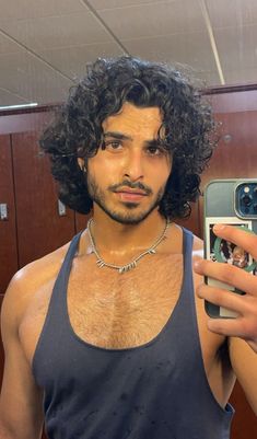 Older Guy Face Claim, Masc Long Curly Hair, Mexican Hair Styles Men, Hispanic Men Curly Hair, Ginger Man Aesthetic, Brown Curly Hair Men, Black Curly Hair Men, Permed Hairstyles Men, Men Dark Hair