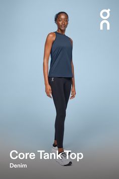 Versatile and lightweight, the Core Tank instantly elevates your style – and your stride. A pair-with-anything basic | On Women's Core Tank Top in Denim, Size: XXL. Everyday running, basics, versatile Road Running. Performance Running | Recycled Polyester Versatile Activewear With 4-way Stretch For Spring, Stretch Casual Running Activewear, Casual Stretch Activewear For Running, Road Running, Women's Wardrobe, Staple Pieces, Say Yes, Mens Denim, Warm Weather