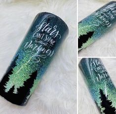 Absolutely beautiful ombré tumbler with wood/forest scene. Super sparkly! Can be made as a skinny tumbler (as shown) or a curved tumbler. Please specify if I you want a skinny or curved tumbler. Processing time: 1-2 weeks. NO REFUNDS Tumbler Quotes, Wood Forest, Glitter Tumbler Cups, Cup Crafts, Custom Tumbler Cups, Tumbler Cups Diy, Diy Cups, Custom Cup, Glitter Cups