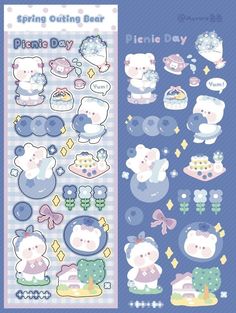 the sticker sheet is designed to look like an animal