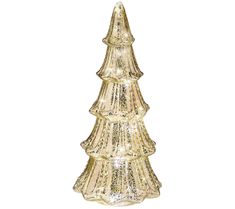 a glass christmas tree on a white background