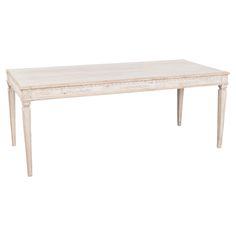 a white wooden table on a white background