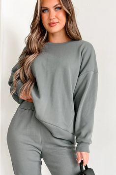 Lazy Weekend Oversized Fleece Sweatshirt (Olive) · NanaMacs Lazy Weekend, Flying Monkey Jeans, Juniors Jeans, Large Dress, Workout Sweatshirt, Outfit Combinations, Jeans Size Chart, Fleece Sweatshirt, Small Dress