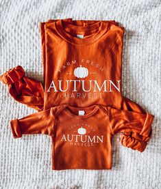 Details Farm Fresh Autumn Harvest Pumpkin Matching Mommy and Me Fall Long Sleeve Tees Fabric has stretch Long sleeve style with a crew neckline The perfect outfit for mom-daughter duos, BFFs, or sisters! Material and Care 100% Cotton Materials may have natural variations Colors may vary from different viewing devices. Fitted Fall T-shirt For Loungewear, Fitted T-shirt For Fall Loungewear, Cotton Family Matching Tops Set, Cute Long Sleeve Matching Set Tops, Family Matching Cotton Tops For Loungewear, Matching Cotton Tops For Loungewear, Unisex Letter Print Tops For Fall, Fitted Cotton Tops For Family Matching, Family Matching Long Sleeve T-shirt