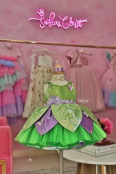 there is a cake made to look like a princess's dress in the store