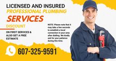 a professional plumber with his arms crossed and holding a wrench in one hand