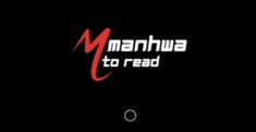 the logo for manhun to read, which is black with red letters on it