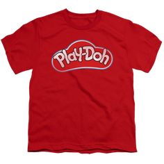 Play-doh Lid - Youth T-Shirt Youth T-Shirt (Ages 8-12) Play-doh Red T Shirts, Red Play, Cotton Hoodies, Mens Workout Shirts, Red Tee, Top Baby Products, Kids Logo, Play Doh, Red Shirt