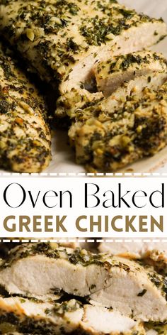 this is an image of oven baked greek chicken