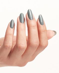 OPI Suzi Talks with Her Hands Gray Nail Polish Mani Fall Nails 2022 Color Trends, Opi Green, Gray Nail Polish, 2022 Color Trends, Grey Gel Nails, Gray Nail, Grey Nail Polish, Opi Nail Colors, Long Lasting Nail Polish