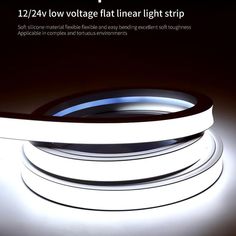 an advertisement for the new led strip light system, featuring two different colors and sizes