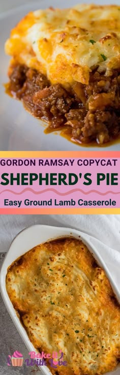 the recipe for shepherd's pie is shown here