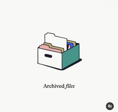 an open file cabinet with files in it and the words archive files on top of it