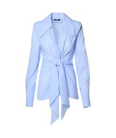 Balmain Two-tone Cotton Shirt | italist Chic Cotton Blouse With Spread Collar, Chic Cotton Blouse With Lapel Collar, Cotton Tops With Lapel Collar For Office, Chic Cotton Shirt With Spread Collar, Chic Cotton Top With Spread Collar, Fashion Luxury, Fashion Board, Luxury Items, Luxury Brand