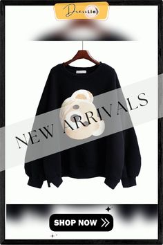 Plus Size Bear Sweatshirt Woman Kpop Crew Neck Cotton Pullover Harajuku Student Loose Hoodie Kawaii Clothes Cute Women Clothing Oversized Kawaii Sweatshirt For Streetwear, Oversized Kawaii Sweatshirt For Winter, Oversized Kawaii Winter Sweatshirt, Oversized Kawaii Sweatshirt With Cartoon Print, Oversized Kawaii Cartoon Print Sweatshirt, Kawaii Long Sleeve Hoodie With Letter Print, Oversized Kawaii Sweatshirt With Long Sleeves, Oversized Kawaii Long Sleeve Sweater, Oversized Kawaii Tops For Streetwear