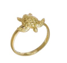 Thanks for stopping by. We are pleased to present one of our most beautiful creations for your jewelry collection. Here is an opportunity to acquire a gorgeous gold ring. More details below: * Theme: Sea Turtle Ring * Material: 14k yellow gold * Size: choose your size * Average Weight: 2 gr * Face Length: 14 mm * Band width: 2 mm *Please allow 5 business days for production. Made to order. Please be sure of ring size. ---+---+---+---+---+---+---+---+---+---+---+---+---+---+---+---+---+--  Gorgeous item handmade in South Carolina, USA. We are a manufacturer of fine jewelry and we specialize in Gold, Platinum,  Natural and modern Lab Grown Gemstones. All of our pieces are manufactured in the USA. We are here to serve you. Please let us know if any questions, we are here to help. Stock# JJQGD Minimalist Coastal, Turtle Ring, Average Weight, Solid Yellow, Diamond Cut, Sea Turtle, Rings Statement, Gold Ring, Statement Rings