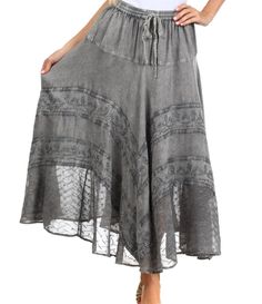 Sakkas Ivy Maiden Boho Skirt Boho Rock, Plus Size Skirt, Feminine Skirt, Boho Skirt, Mode Boho, Boho Skirts, Boho Lace, Maxi Robes, Plus Size Skirts