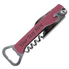 PRICES MAY VARY. Engraving - Customize your corkscrews at no extra cost Size - 5 1/4" in length and comes with a corkscrew, bottle opener, and foil cutter/small knife Great Gift - Perfect gift idea for birthdays, housewarmings, a groomsmen, bridesmaid or anyone who wants to be ready to open wine or beer at any moment 100% satisfaction guaranteed - Contact us and let us know if you have any questions - Your satisfaction is our top priority This corkscrew is the perfect affordable gift for anyone! Open Wine, Wine Corkscrew, Small Knife, Corkscrews, Wine Opener, Multi Tool, Affordable Gifts, Top Priority, Groomsman Gifts