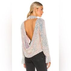 Free People Blouse Women's Xs Lilac Glow Sequin Open Back Moonstruck Top Nwt Gorgeous Top In Nwt Condition! No Flaws Noted. Same Or Next Day Shipping, Offers Welcome! Purple Tops For Night Out Party Season, Purple Tops For Party Season Night Out, Purple Tops For Evening Party Season, Purple Evening Tops For Party Season, Purple Tops For Evening And Party Season, Purple Top For Evening And Party Season, Pink Backless Top For Night Out, Elegant Lavender Top For Parties, Elegant Lavender Tops For Party