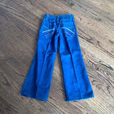 Measurements In Pictures. Excellent Brand New Condition For Vintage Find. Questions? Leave A Comment Below! Denim Blue Cotton Jeans, Denim Blue Cotton Jeans For Playtime, Spring Playtime Blue Jeans, Cotton Jeans With Pockets For Playtime, Union Made, Blue Denim Jeans, Kids Bottoms, Jeans Denim, Vintage Finds