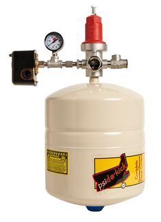 a propane tank with thermometer attached to it